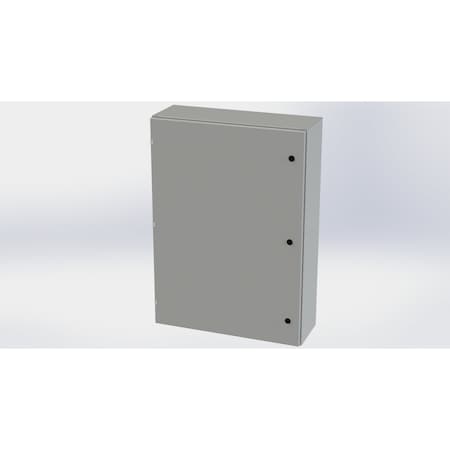 Saginaw Control & Engineering 1/4 Turn Latch Electrical Enclosures, 42 in H, 10 in D, 30 in W, NEMA 3R, 4, 12, 13, Carbon Steel SCE-42EL3010LP